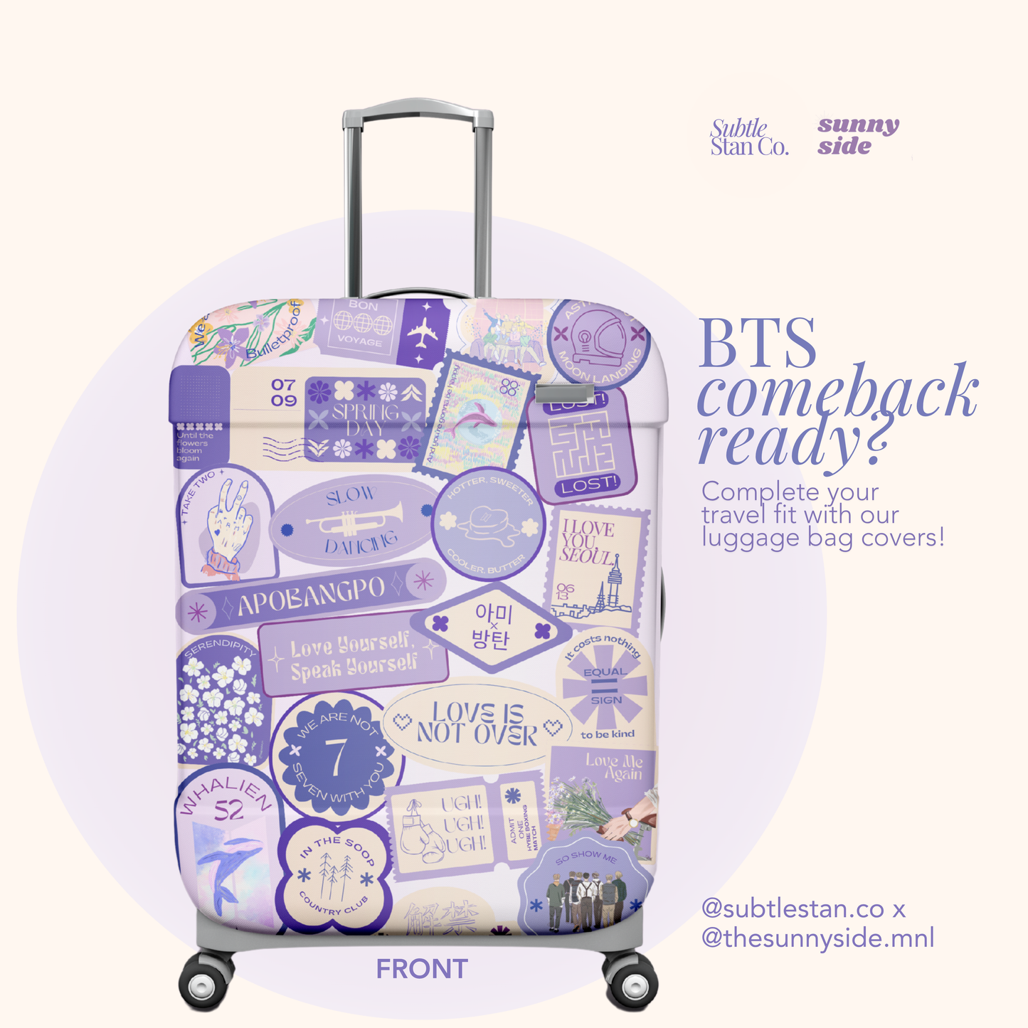 BTS Luggage Bag Cover